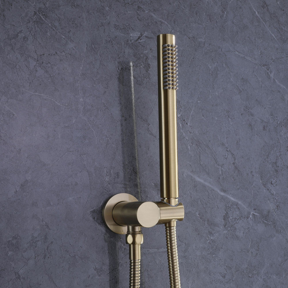 Round Two-function Concealed Bathroom Shower Set, With Embedded Box