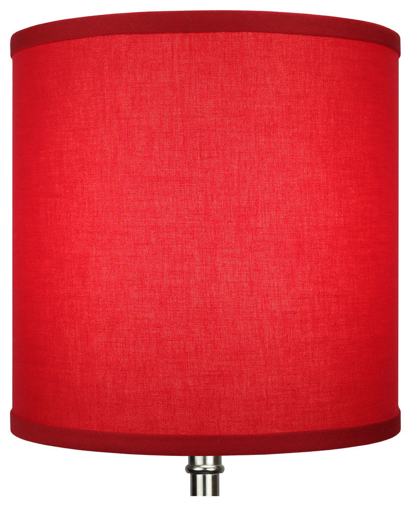 FenchelShades Drum Lampshade 10"x10"x10", Linen Rich Red