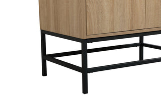 Home Living 19" Modern Mango Wood-Light Bathroom Vanity