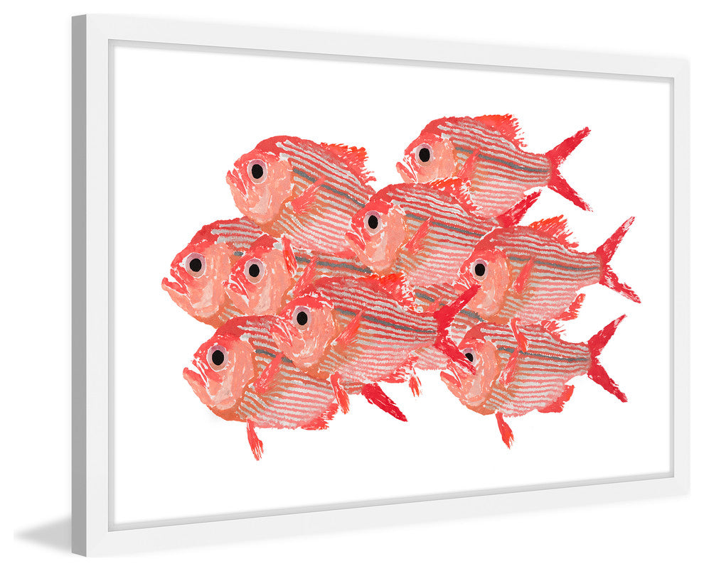 "Golden Snapper" Framed Painting Print, 30"x20"