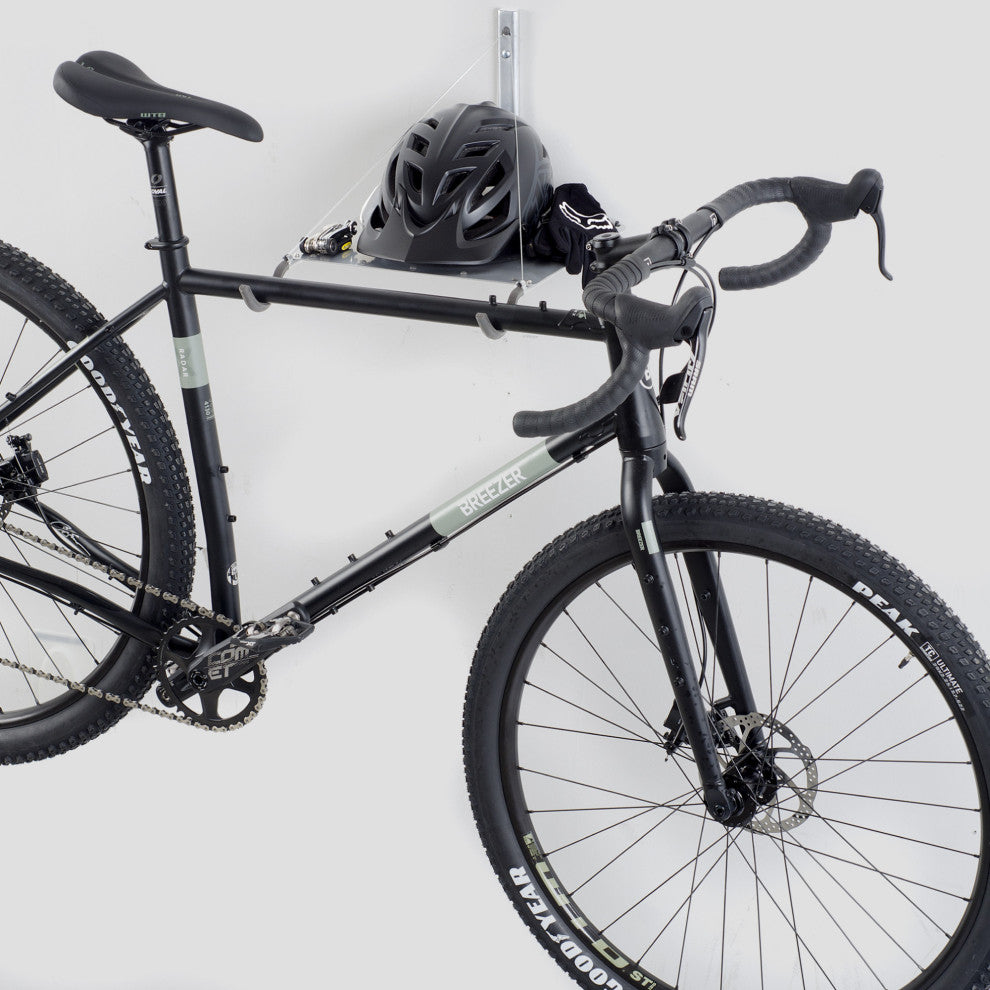 Single Bike Wall Mount Rack w/ Shelf