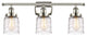 Small Bell 3 Light Bath Vanity Light, Polished Nickel, Deco Swirl