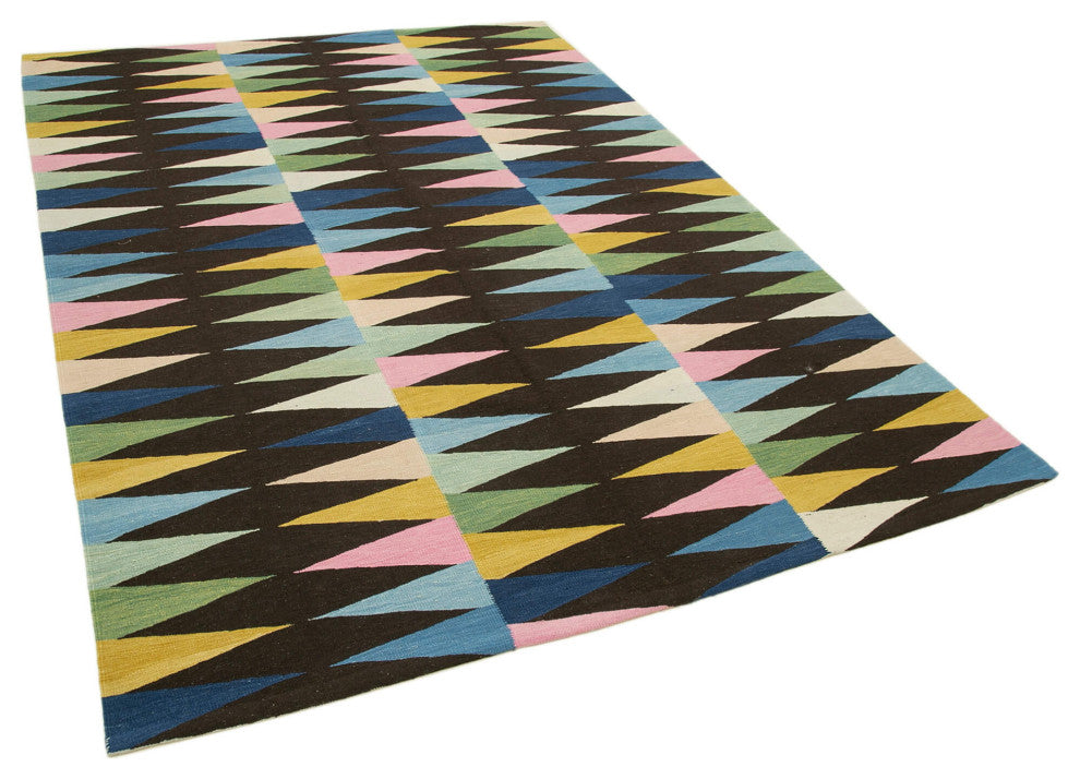 Rug N Carpet - Hand-knotted Turkish 5' 10'' x 8' 2'' Unique Wool Kilim Rug