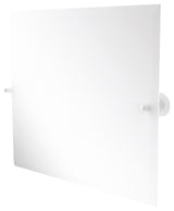 Sag Harbor Frameless Landscape Beveled Edge Tilt Mirror, Matte White
