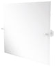 Sag Harbor Frameless Landscape Beveled Edge Tilt Mirror, Matte White