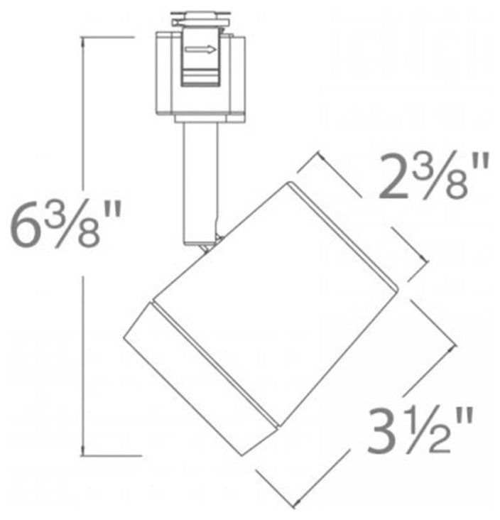 LED 7011 Oculux Track Head With Beam Adjustment, Black for H Track