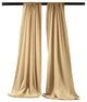 LA Linen Polyester Poplin Backdrop Drape 96"x58", 2 Pack, Khaki
