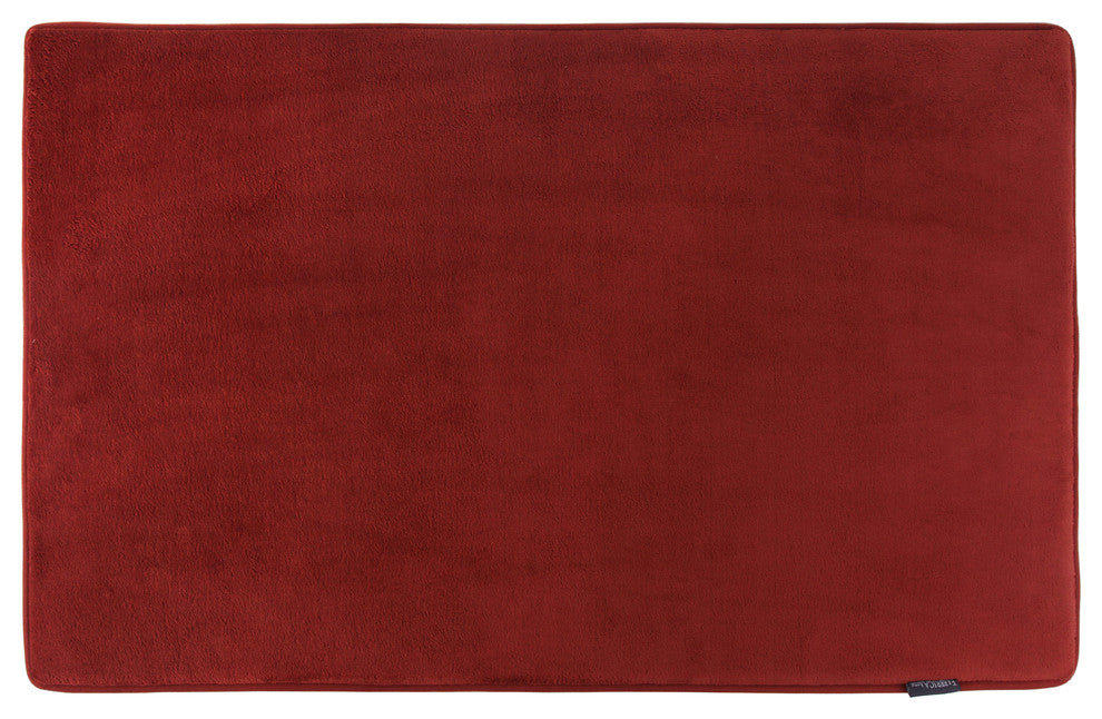 Fabbrica Home Memory Foam Accent Rug, Solid, Marsala