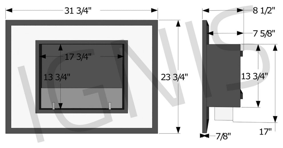 Recessed Wall Ventless Bio Ethanol Fireplace - Bellezza Mini | Ignis