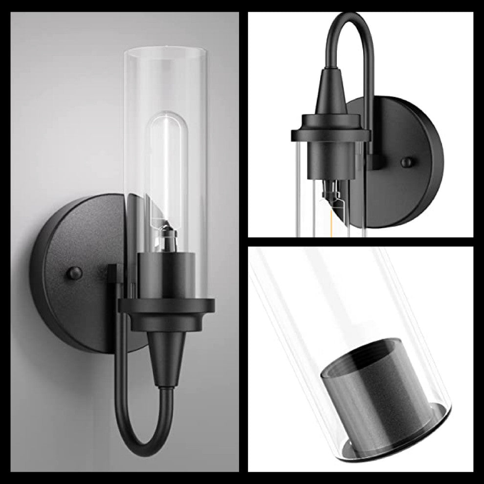 2 light wall lighting Metal matte black decor Modern uplights indoor