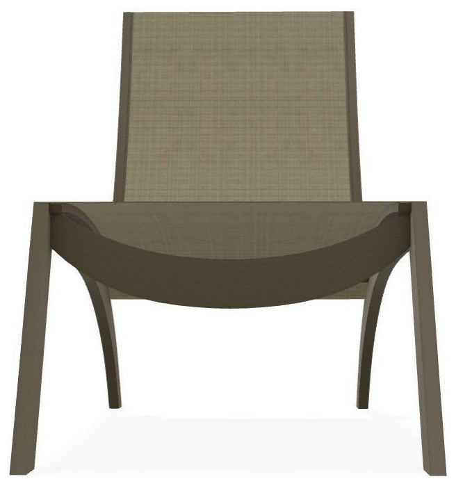 Dune Sling Stackable Outdoor Hydro-Lounge Chaise, Elevation Stone/Beachwood