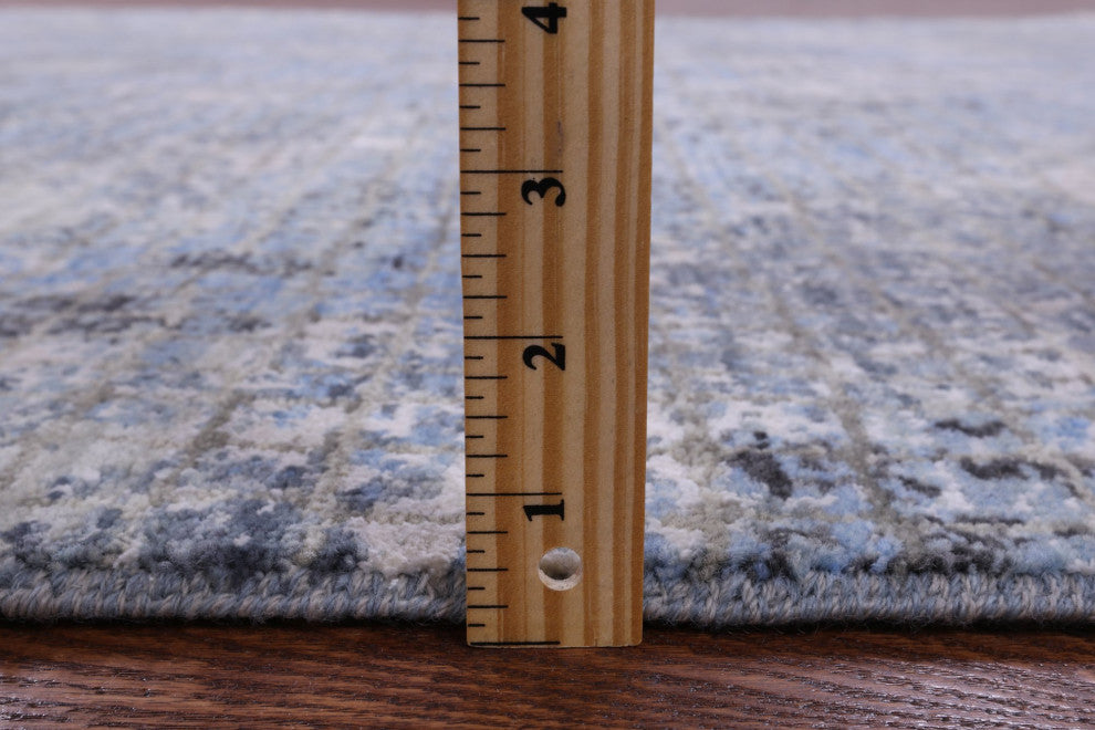 6' 0" X 9' 2" Wool and Silk Modern Hand Knotted Rug Q8894