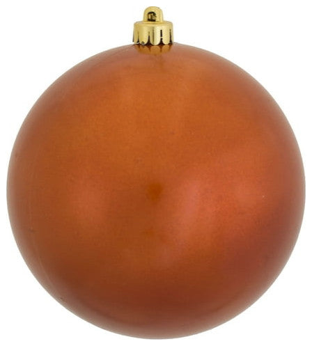 Vickerman N592018DCV 8" Burnished Orange Candy Ball Ornament