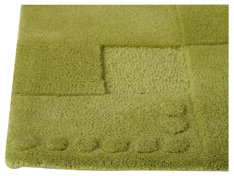 Hand Tufted Green Wool Area Rug