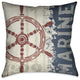 Laural Home Nautical Wheel 18" X 18" Indoor Decorative Pillow
