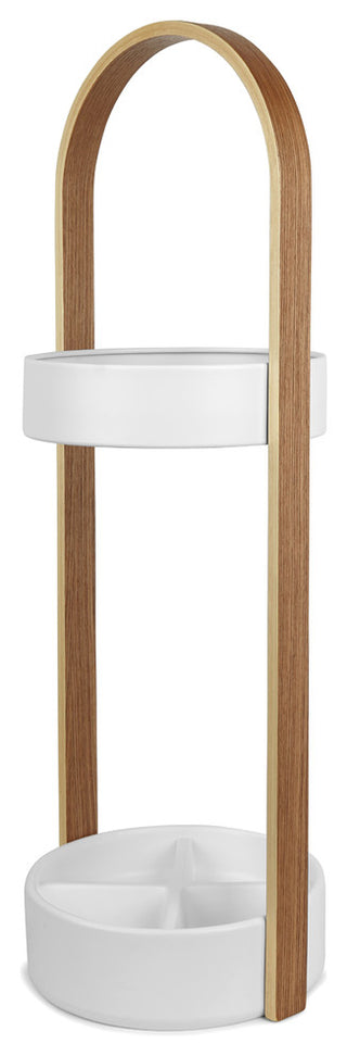Bellwood Umbrella Stand, White/Natural