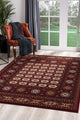 5" x 8" Red Eclectic Geometric Pattern Area Rug