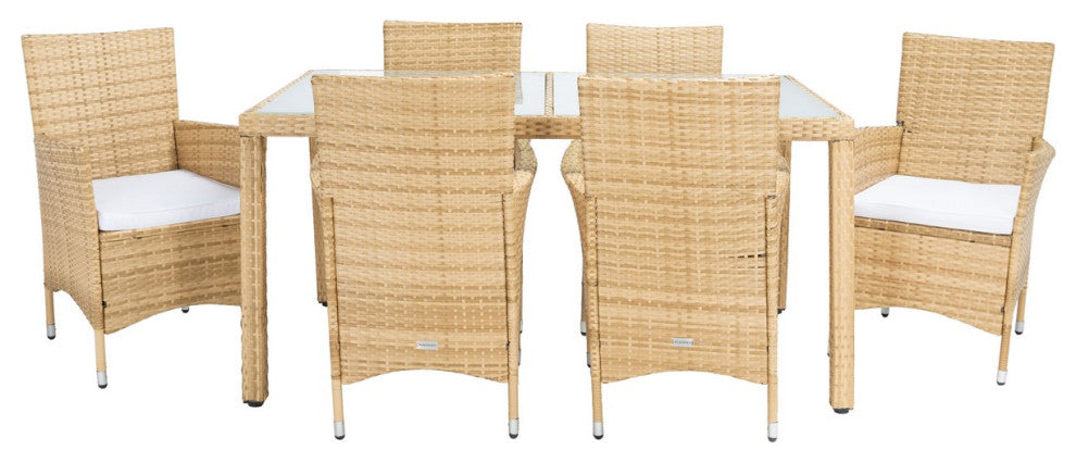 Safavieh Jolin Dining Set, Natural / White