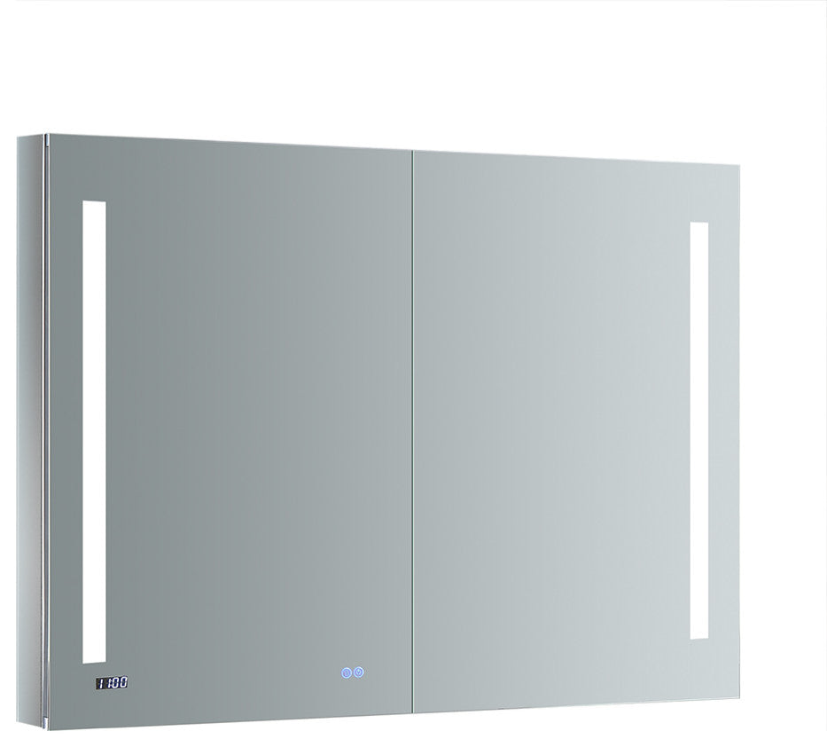 Tiempo Bathroom Medicine Cabinet With LED Lighting and Defogger, 48"x36"
