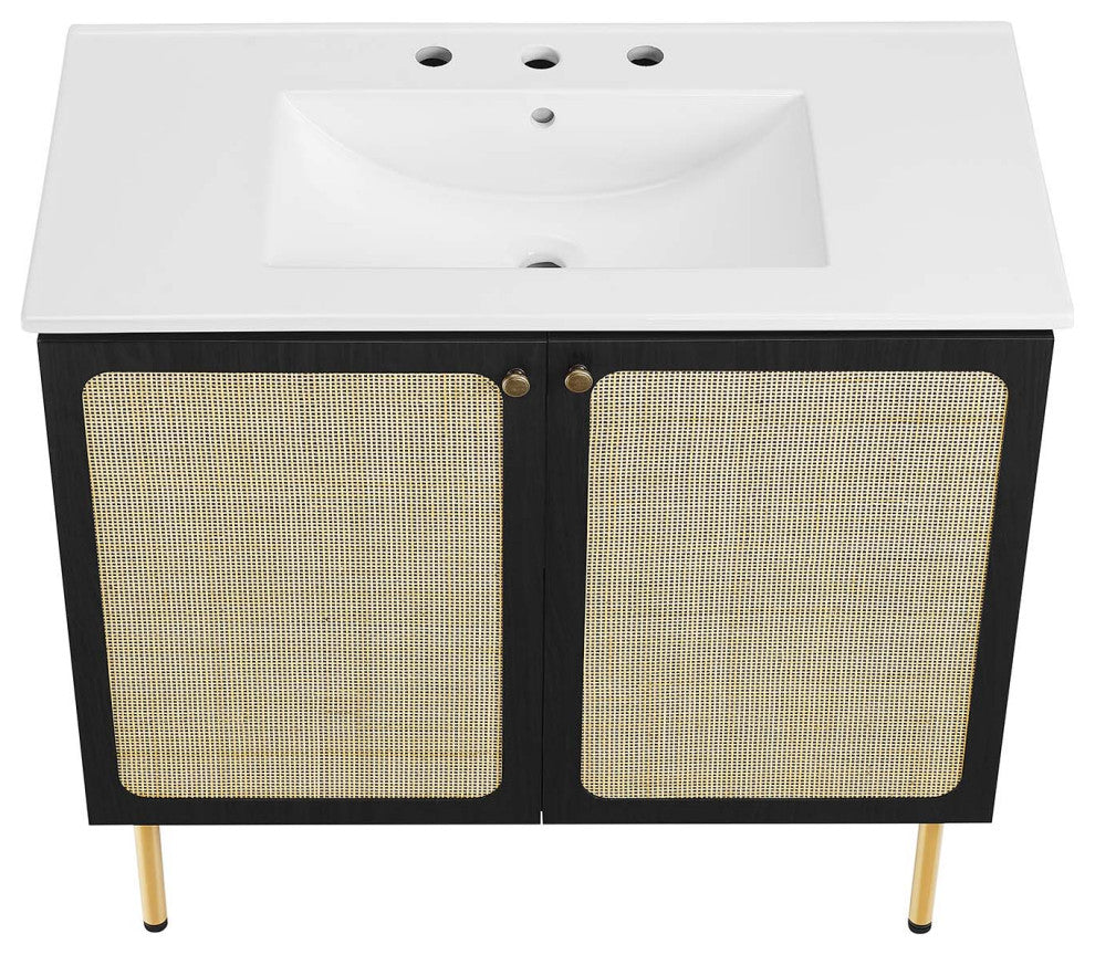 Chaucer 36" Bathroom Vanity - Black White