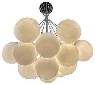 Multi Pendant 13-Light White Globe Cloud Chandelier