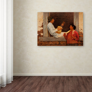 Almeida Junior 'The Guitar Player' Canvas Art, 24 x 18