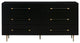 Trident Black 6 Drawer Dresser