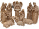 11-Piece Speckled Brown Traditional Religious Christmas Nativity Set 22.75"