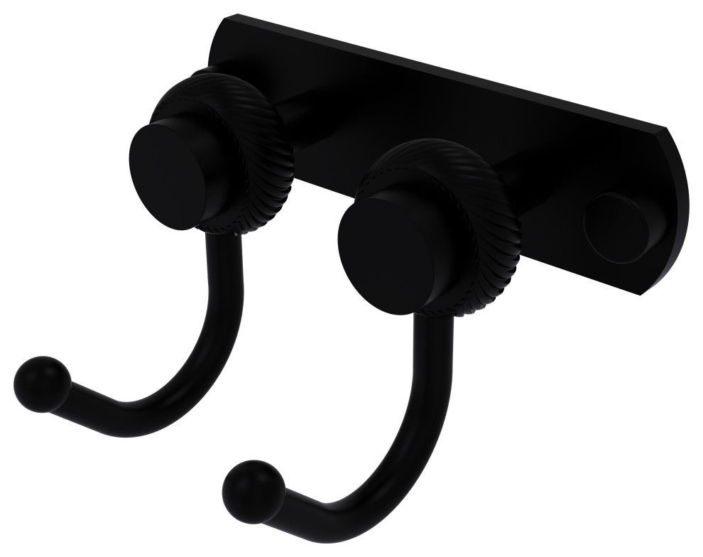 Mercury 2 Position Multi Hook with Twisted Accent, Matte Black
