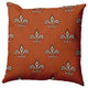 16" x 16" Fleur de Lis Decorative Throw Pillow, Sienna