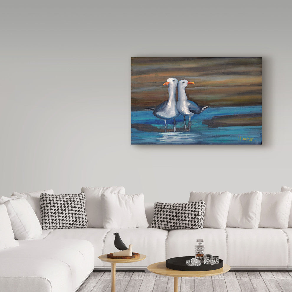 "Lovebirds" by Marnie Bourque, Canvas Art, 22"x32"