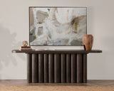 Tiber Oak Solid Wood Console Table, Toasted Brown
