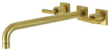 KS6047CML Wall Mount Tub Faucet, Brushed Brass
