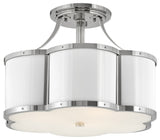Hinkley Lighting 4444 Chance 3 Light 18"W Semi-Flush Drum Ceiling - Polished
