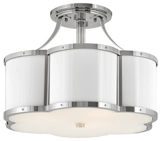 Hinkley Lighting 4444 Chance 3 Light 18"W Semi-Flush Drum Ceiling - Polished