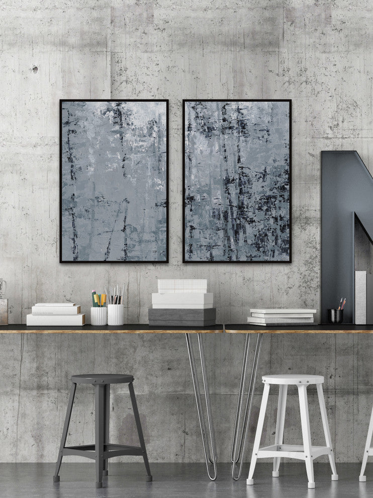Forest Shadow Diptych, 60"x45"