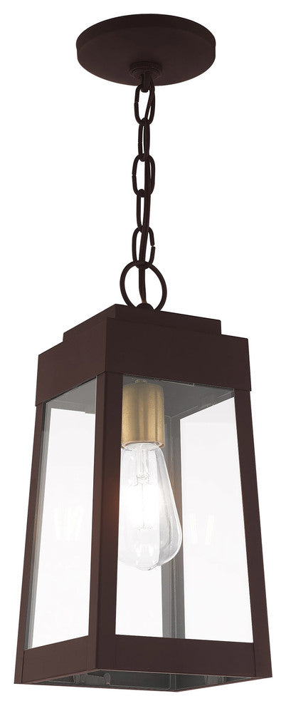 Livex Lighting Bronze 1-Light Outdoor Pendant Lantern