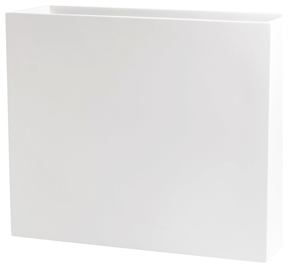 Calistoga Tall Rectangle Planter Box, White, 48"x12"x30"