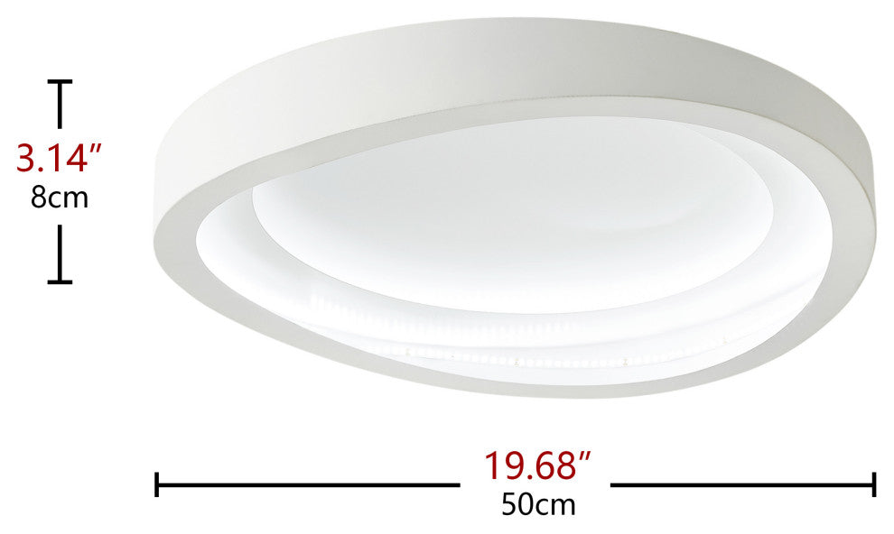 Modern Matte White LED Flush Mount Ceiling Light for Kitchen