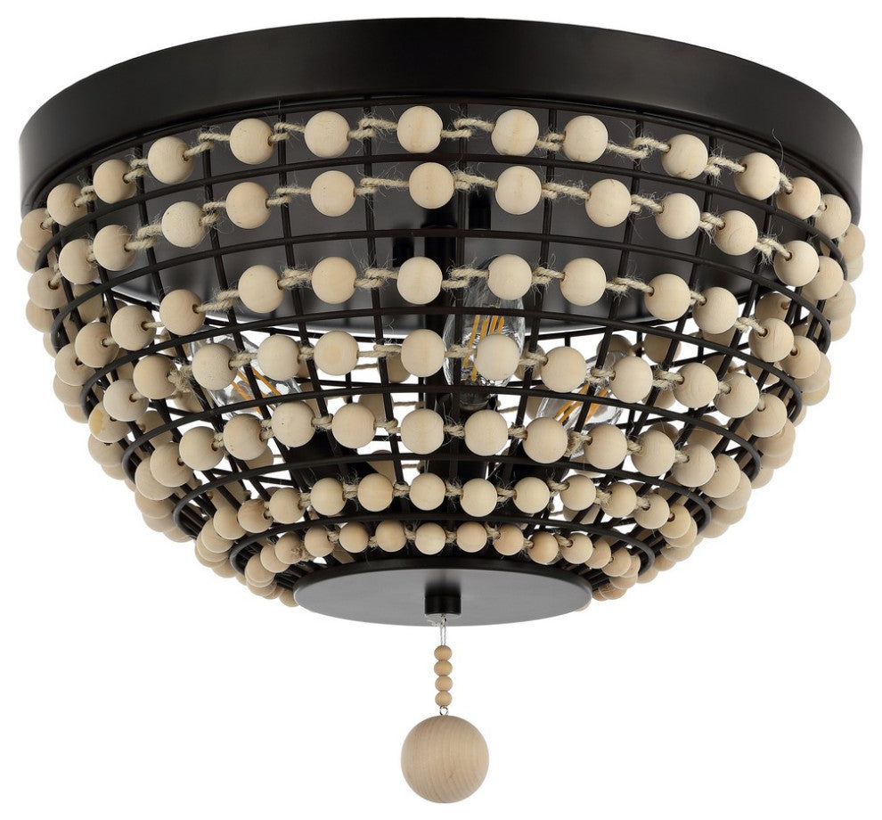 Safavieh Bolson Chandelier Natural Wood/Oil-Rubbed Bronze