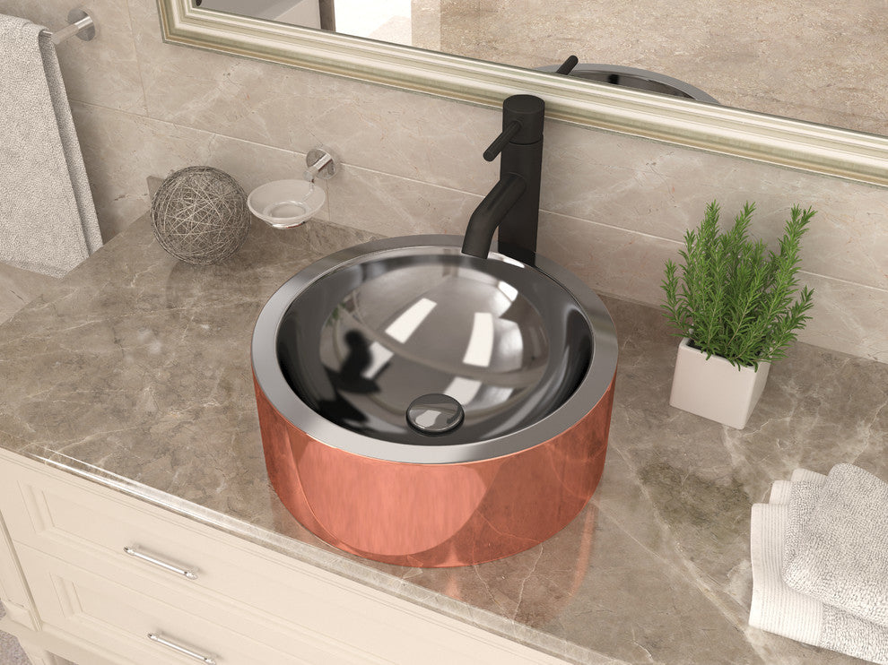 Titan 16" Handmade Vessel Sink, Polished Nickel