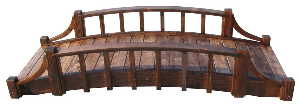 SamsGazebos 8 ft French Country Wood Garden Bridge
