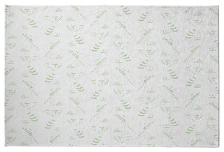 Muted Bongo Rug, Light Green, 5'x7'