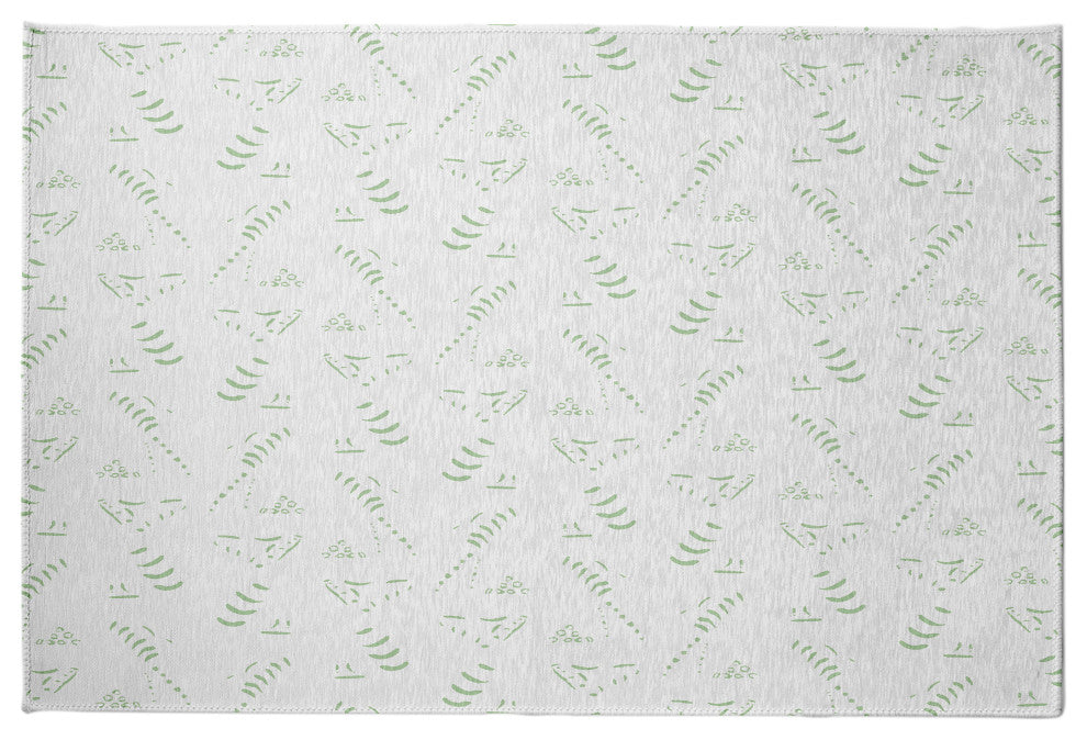 Muted Bongo Rug, Light Green, 5'x7'