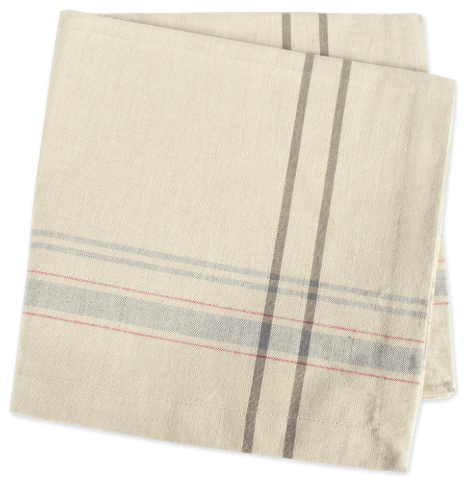 DII Gray French Stripe Napkin, Set of 6