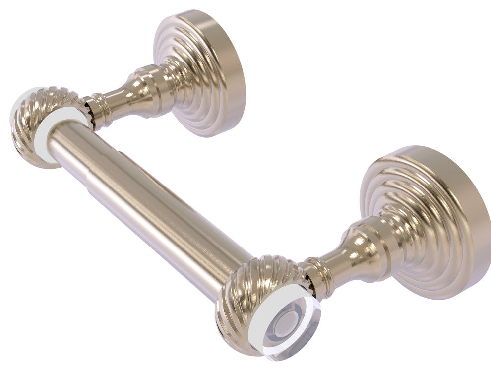 Pacific Grove 2-Post Toilet Paper Holder with Twisted Accents, Antique Pewter