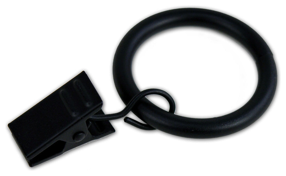 Versailles Clip Rings for 16/19mm Rods, Set of 7 Black