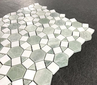 10-Pieces of 3.25" x 12.75" Marble Novelty Mosaic Wall & Floor Tile