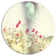 Red And White Poppy Flowers Field, Flower Large Disc Metal Artwork, 36"