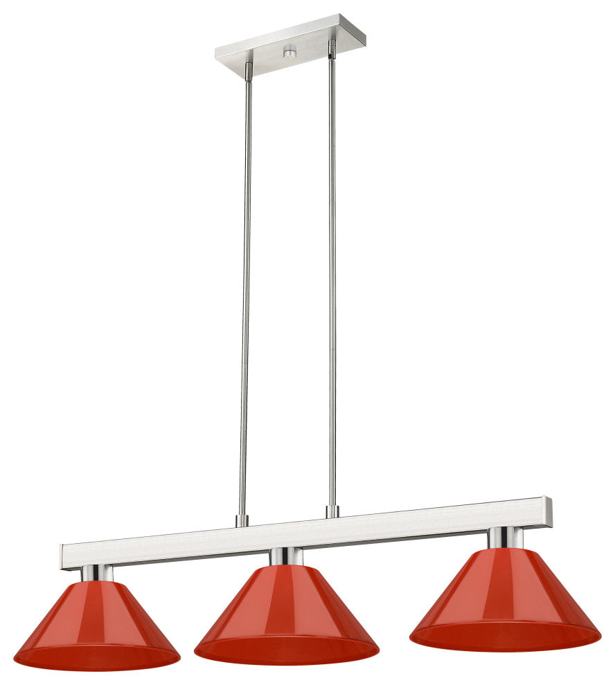 Zlite 152BN-PRD 3-Light Billiard Light, Red